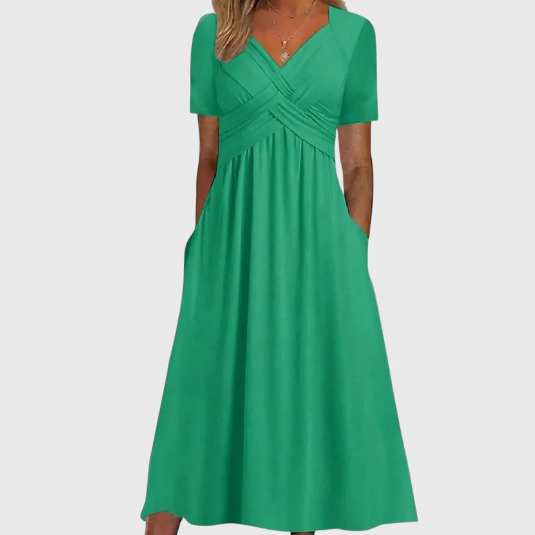 Saraluna™ | Elegant Midi Dress