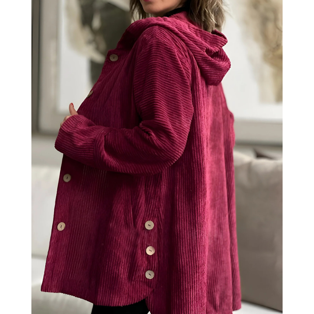 Saraluna™ | Casual Corduroy Jacket With Hood