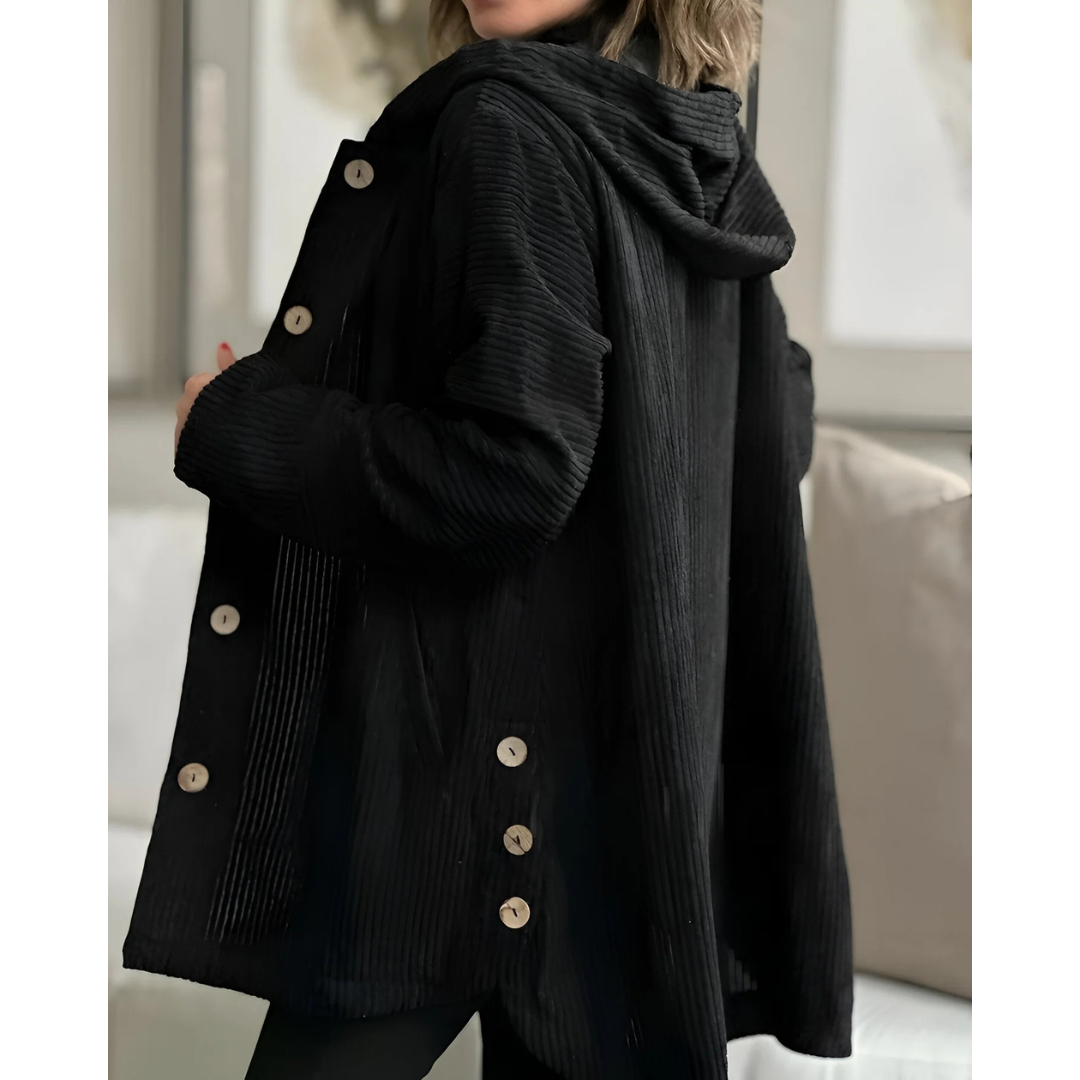 Saraluna™ | Casual Corduroy Jacket With Hood