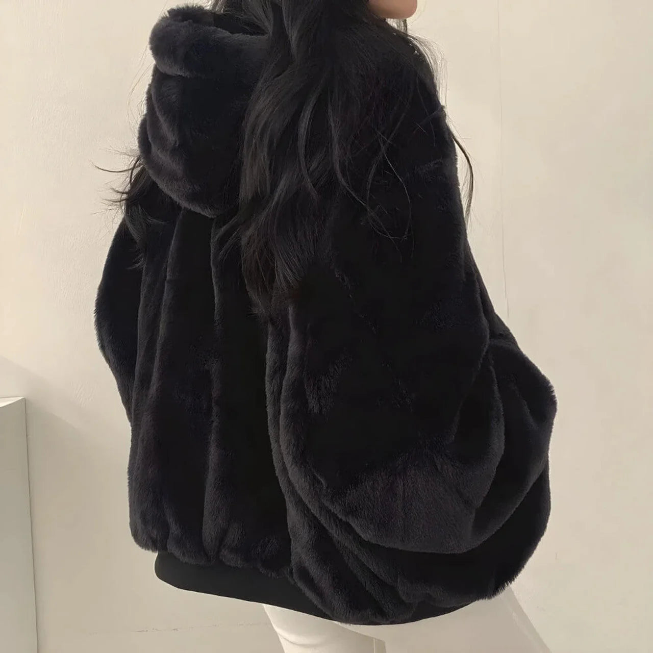 Saraluna - Reversible Teddy Wool Hooded Jacket