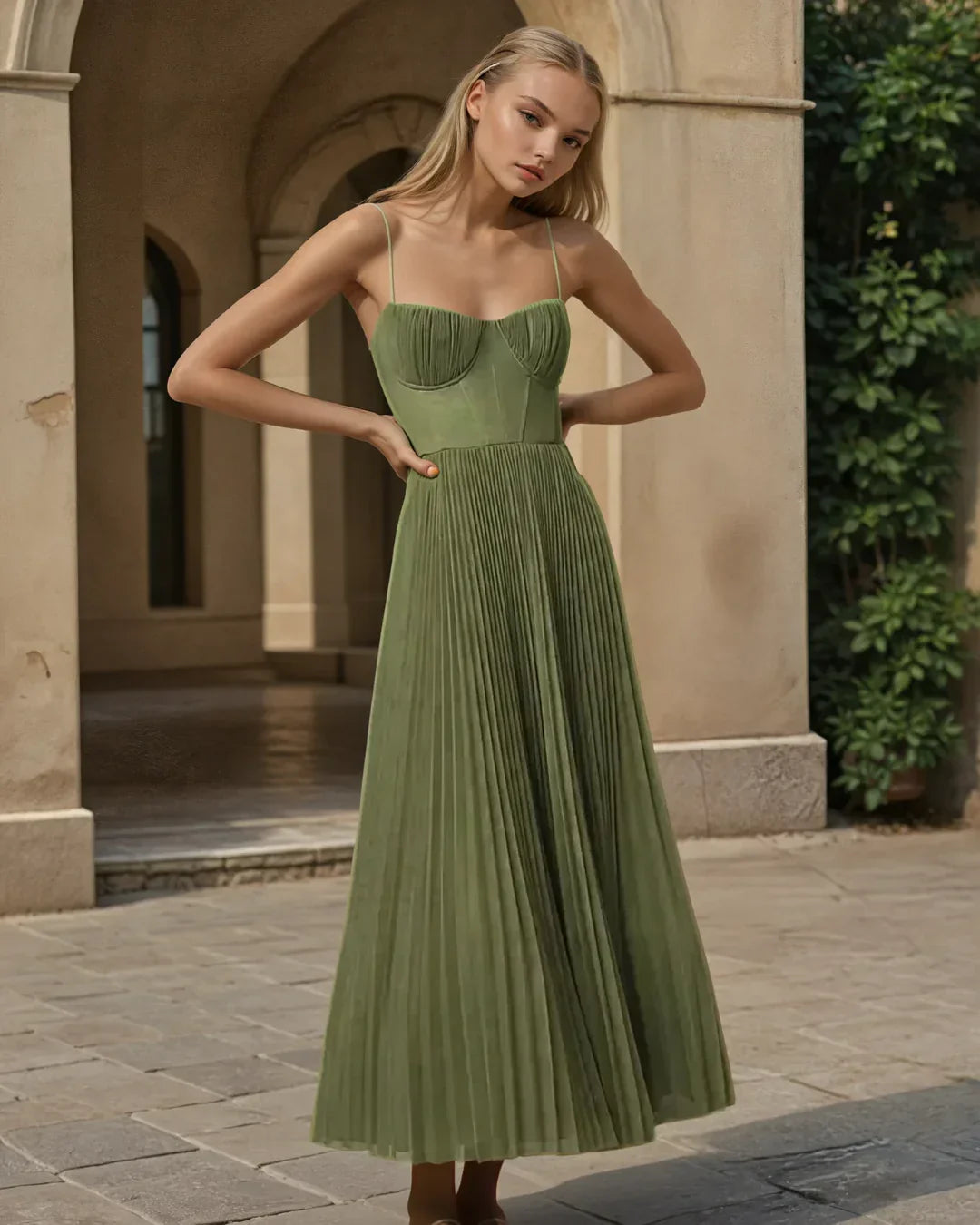 Saraluna Olivia Dress – Modern Elegance With an Open Back