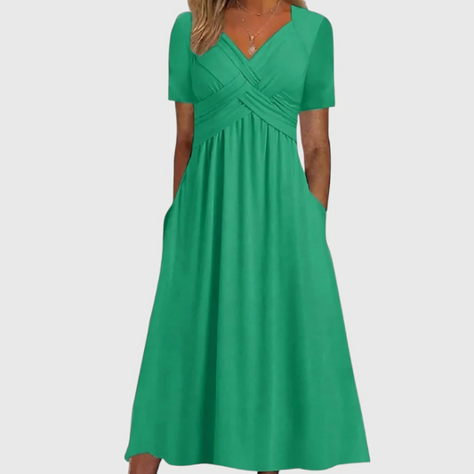 Saraluna™ | Elegant Midi Dress