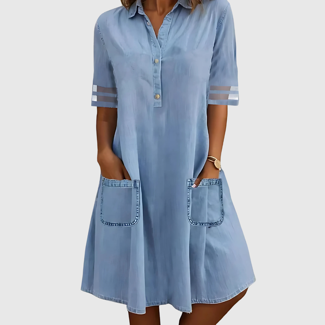 Saraluna™ – Lightweight Denim Dress for Women