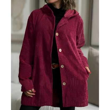 Saraluna™ | Casual Corduroy Jacket With Hood