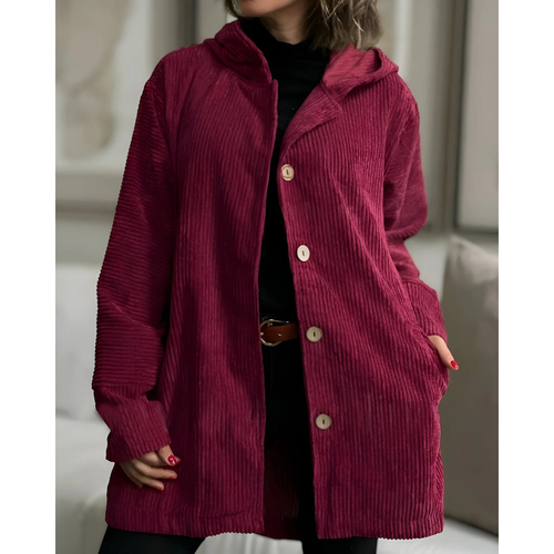 Saraluna™ | Casual Corduroy Jacket With Hood