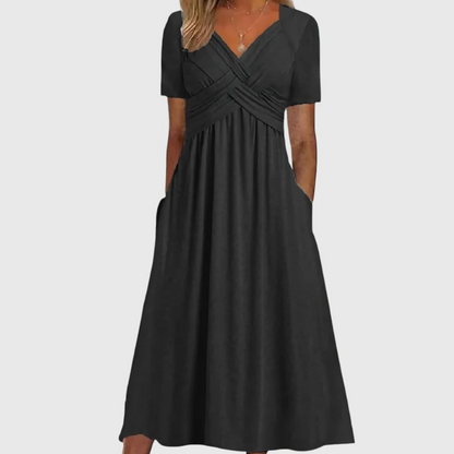 Saraluna™ | Elegant Midi Dress
