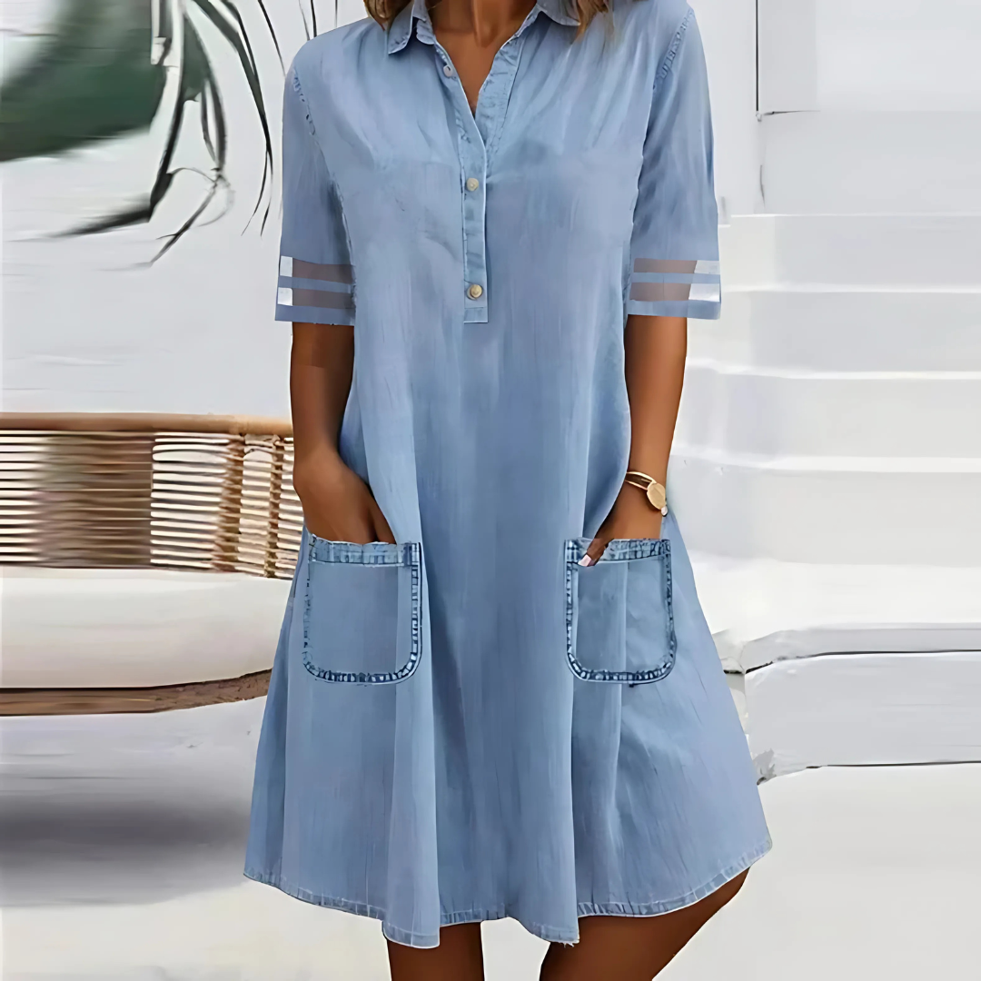 Saraluna™ – Lightweight Denim Dress for Women