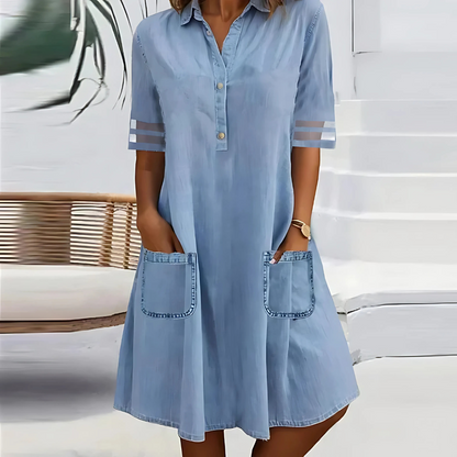 Saraluna™ – Lightweight Denim Dress for Women