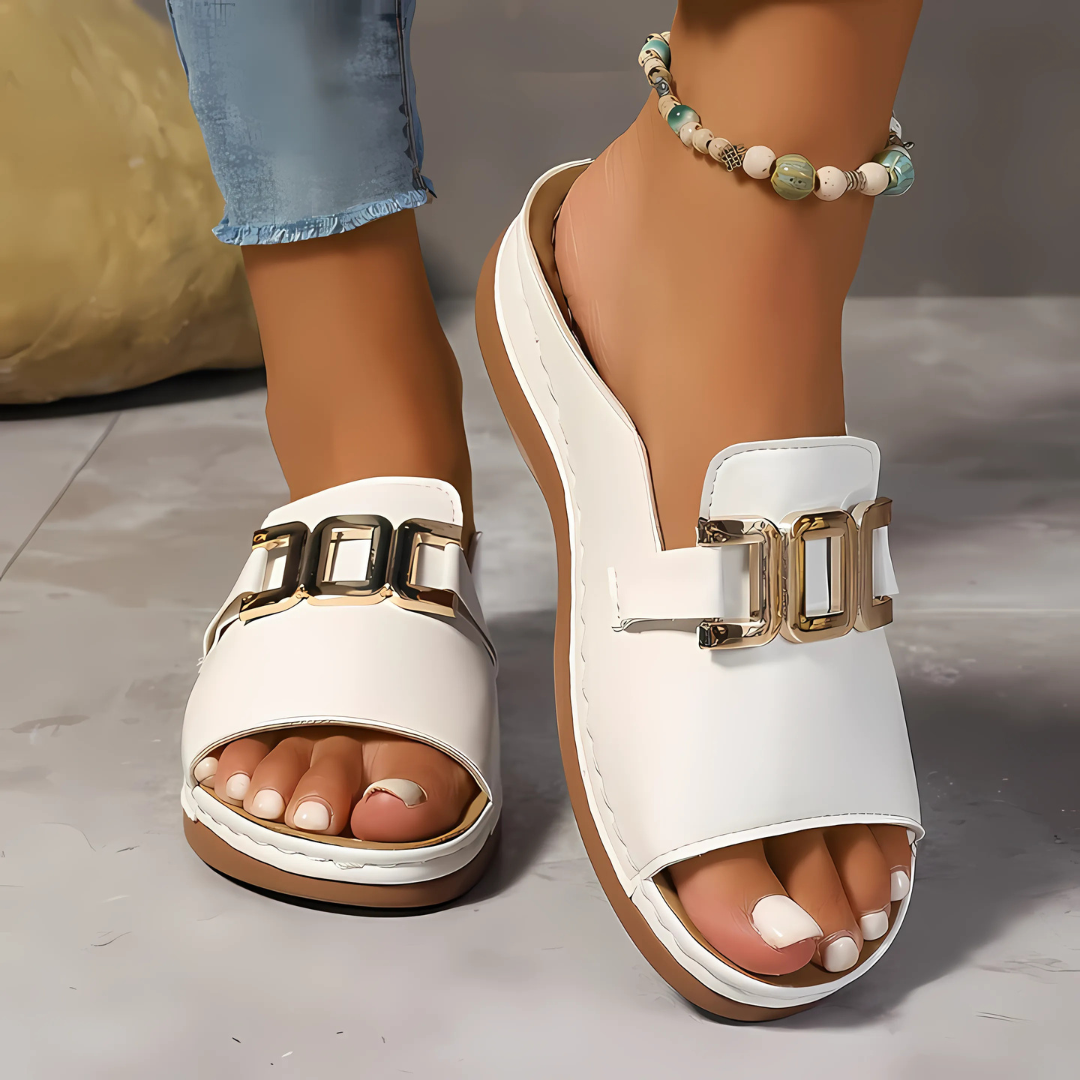 Saraluna™ - Summer Wedge Sandal with Comfort Sole