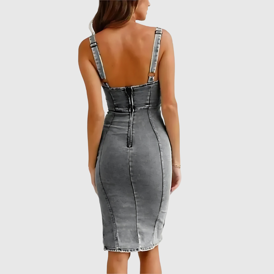 Saraluna Anna™ - Denim dress with adjustable straps