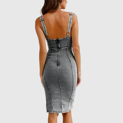 Saraluna Anna™ - Denim dress with adjustable straps