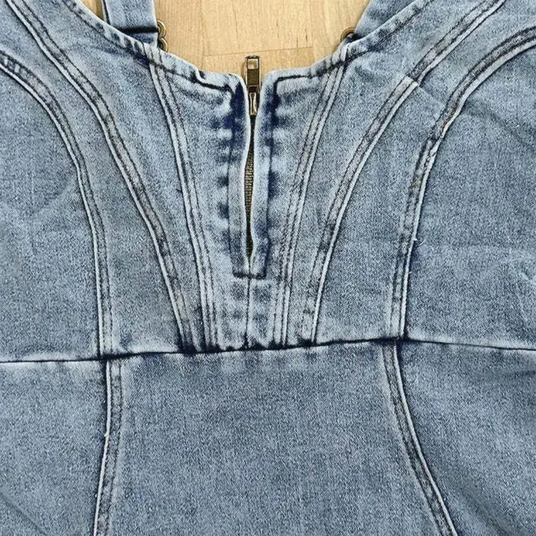 Saraluna Anna™ - Denim dress with adjustable straps