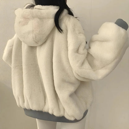 Saraluna - Reversible Teddy Wool Hooded Jacket