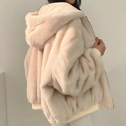 Saraluna - Reversible Teddy Wool Hooded Jacket