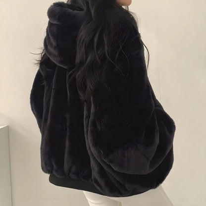 Saraluna - Reversible Teddy Wool Hooded Jacket