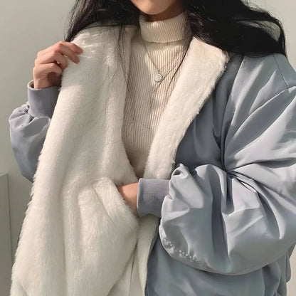 Saraluna - Reversible Teddy Wool Hooded Jacket