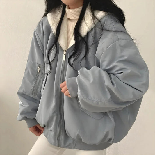 Saraluna - Reversible Teddy Wool Hooded Jacket