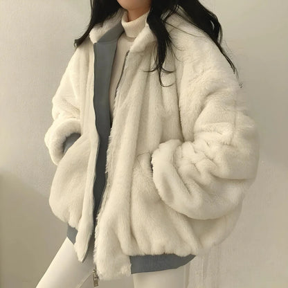 Saraluna - Reversible Teddy Wool Hooded Jacket